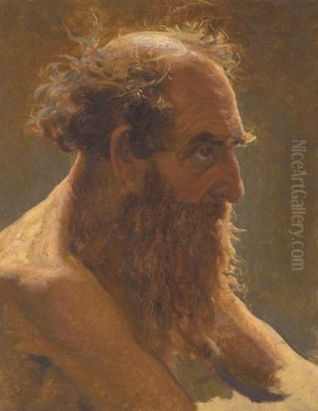 Study For Job And His Comforters Oil Painting by Repin Iliya