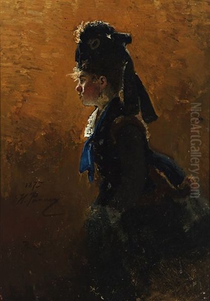 Parisienne Oil Painting by Repin Iliya