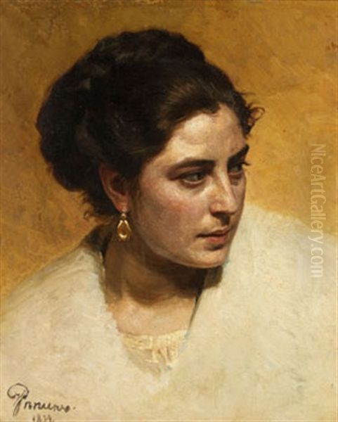 Portrait Of A Woman Oil Painting by Repin Iliya