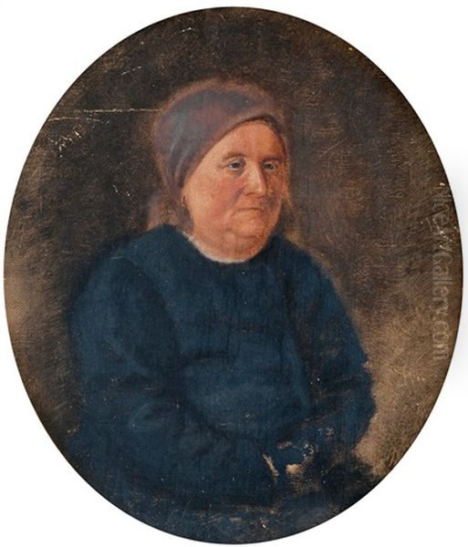 Repin's Godmother Marfa Vasilievna Radova Oil Painting by Repin Iliya