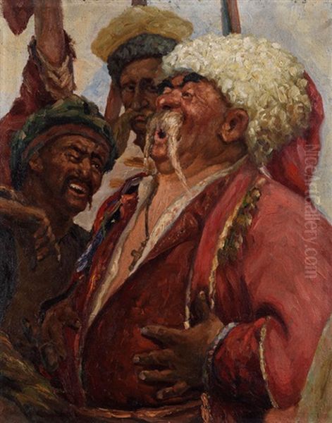 Zaporoszy (study) Oil Painting by Repin Iliya