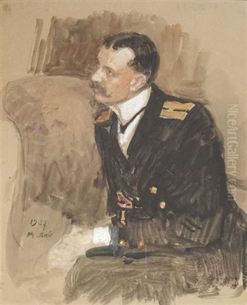 Bildnis Eines Hohen Militars Oil Painting by Repin Iliya