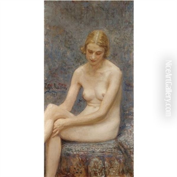 Seated Nude Oil Painting by Repin Iliya