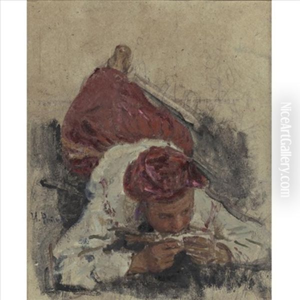Lying Figure Oil Painting by Repin Iliya