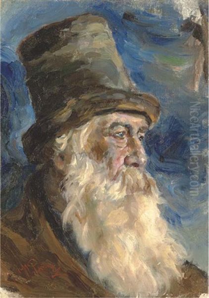 Portrait Of A Russian Peasant Oil Painting by Repin Iliya