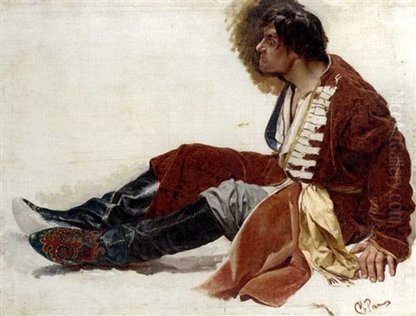 Study Of A Man Oil Painting by Repin Iliya