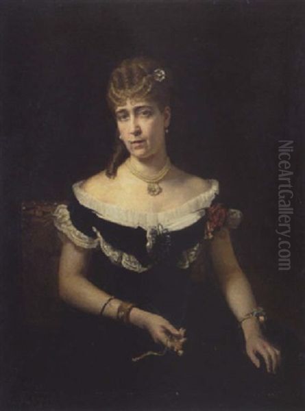 Damenportrat Oil Painting by Repin Iliya