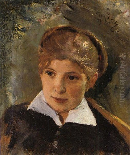 Portrait Of A Woman Oil Painting by Repin Iliya