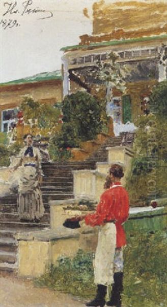 Apres-midi A Abramtsevo Oil Painting by Repin Iliya
