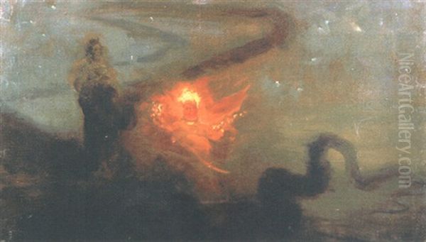 Kristus Och Draken Oil Painting by Repin Iliya