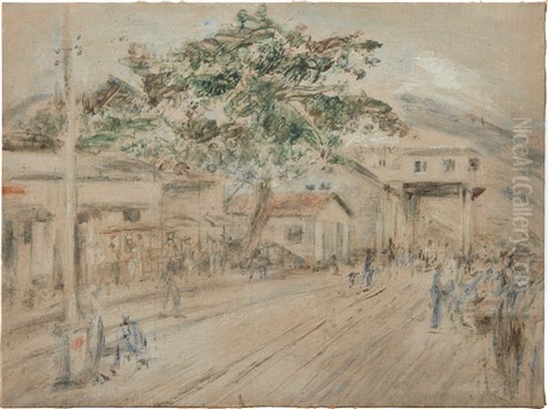 Calle Del Puerto Oil Painting by Armando Reveron