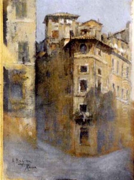 Hauser In Rom Oil Painting by Antonio Maria de Reyna Manescau