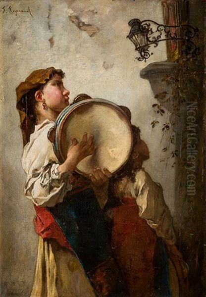 Napolitana Oil Painting by Francois Maurice Reynaud