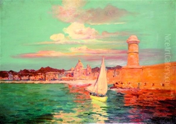 Vue Du Fort Saint-jean Oil Painting by Francois Maurice Reynaud