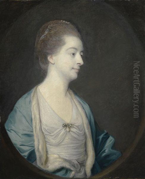 Portrait Of Susannah Vansittart, Half Length Oil Painting by Of Sir Joshua Reynolds