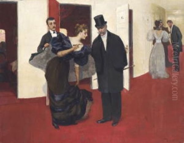 Nach Der Oper Oil Painting by Ferdinand, Freiherr Von Reznicek