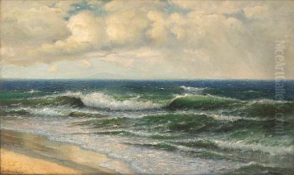 Malibu Coast Oil Painting by Richard Dey de Ribcowsky