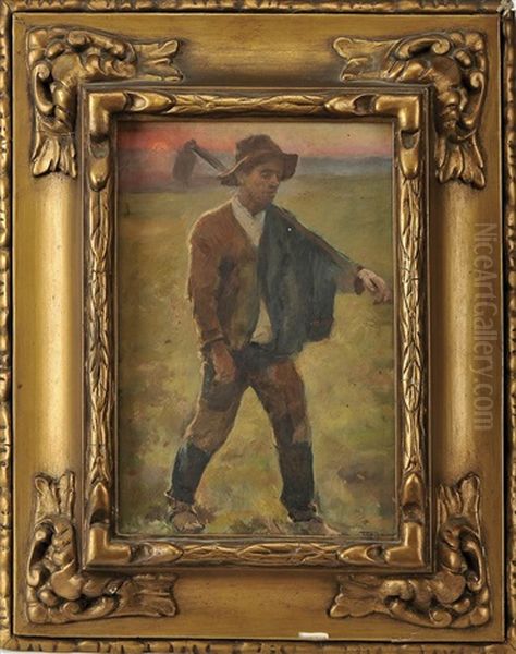 A Volta Do Trabalho Oil Painting by Joao Augusto Ribeiro