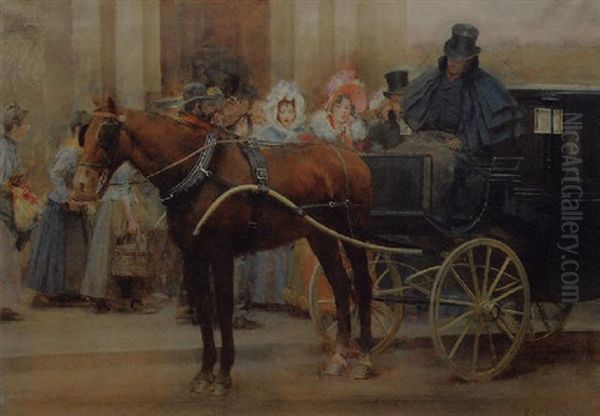 Salida Del Baile Oil Painting by Roman Ribera Cirera