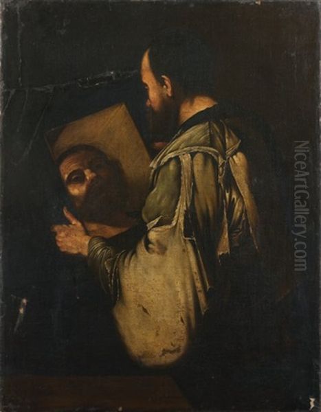 Le Philosophe Au Miroir Oil Painting by Jusepe de Ribera
