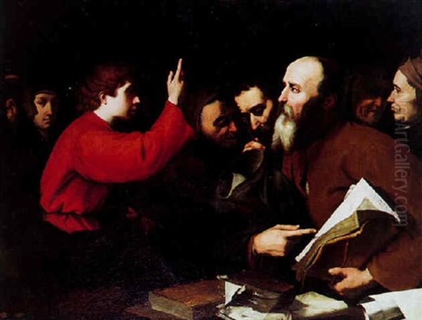 Jesus Parmi Les Docteurs Oil Painting by Jusepe de Ribera