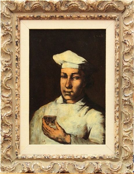 Le Cuisinier Oil Painting by Germain Theodure Clement Ribot