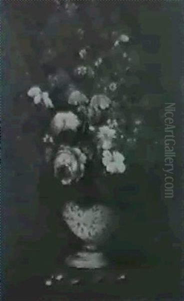 Bouquet De Fleurs Oil Painting by Germain Theodure Clement Ribot