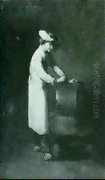 Le Marmiton Oil Painting by Germain Theodure Clement Ribot