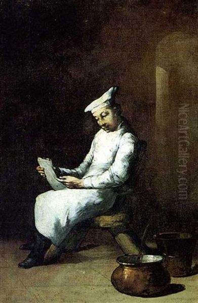 La Marmitton Oil Painting by Germain Theodure Clement Ribot