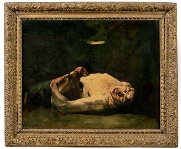 La Gourde Vide (the Empty Gourd) Oil Painting by Theodule Augustine Ribot