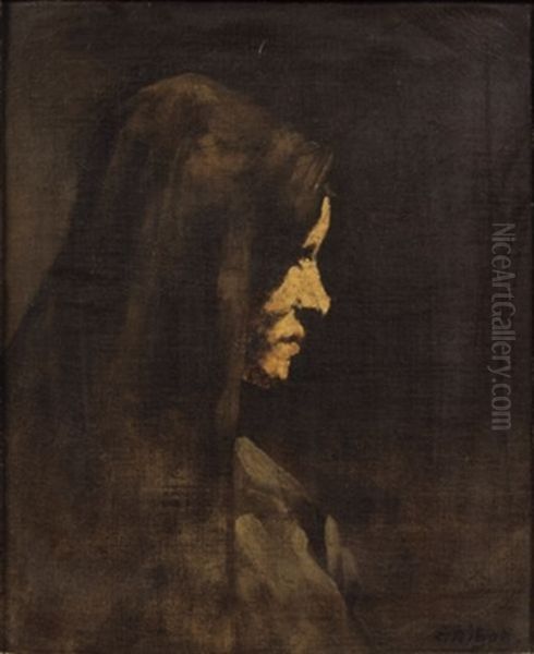 La Picarde Oil Painting by Theodule Augustine Ribot