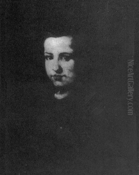 Portrait Oil Painting by Theodule Augustine Ribot