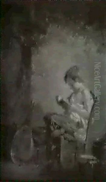 Lesender Junge Oil Painting by Theodule Augustine Ribot