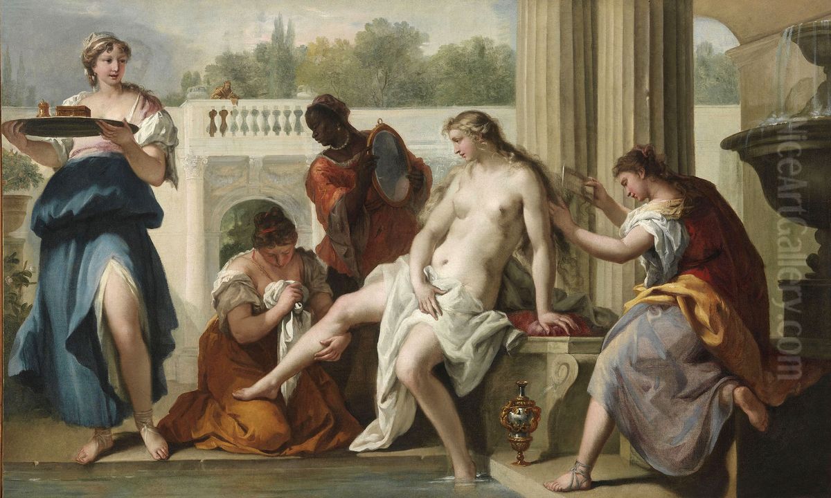 Bathsheba At Her Bath Oil Painting by Sebastiano Ricci