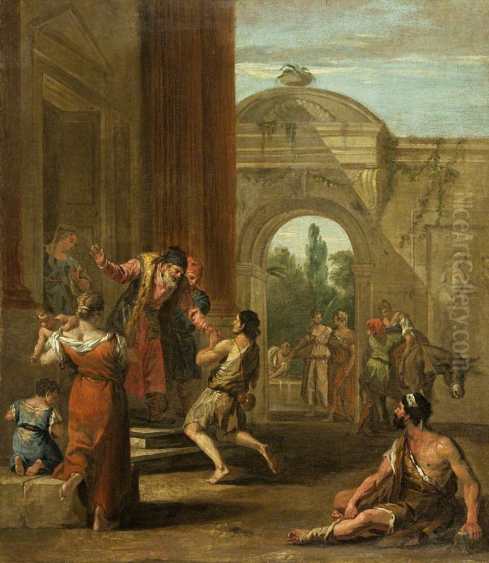 The Return Of The Prodigal Son Oil Painting by Sebastiano Ricci