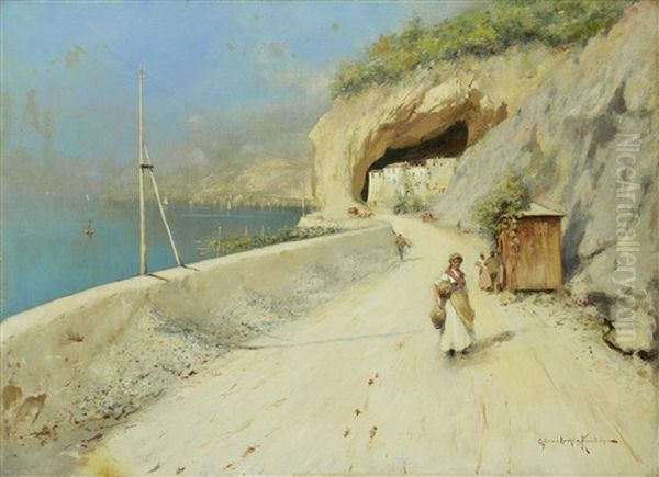 Amalfi Coast Oil Painting by Oscar Ricciardi
