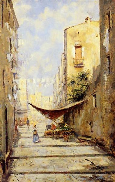 Vecchia Napoli Oil Painting by Oscar Ricciardi