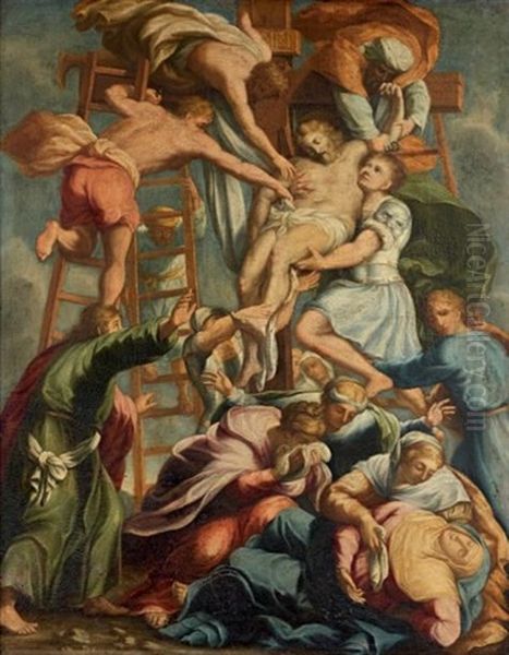 La Descente De Croix Oil Painting by Daniele Ricciarelli