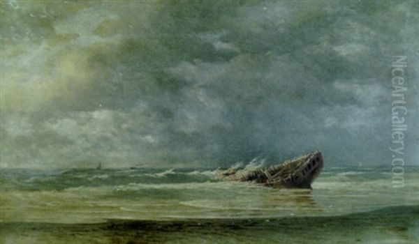 The Shipwreck Oil Painting by Frederick Debourg Richards