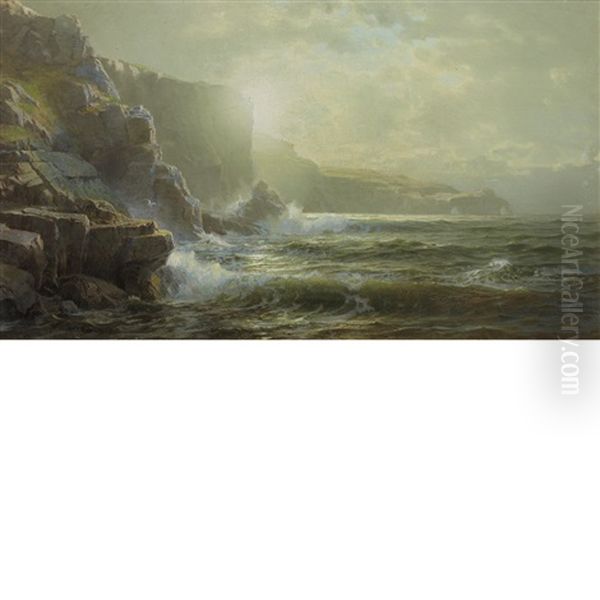 The Shores Of Conanicut, Narragansett Bay (near Horsehead, Conanicut) Oil Painting by William Trost Richards