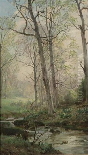 The Four Seasons - Spring (+ 3 Others; 4 Works) Oil Painting by William Trost Richards
