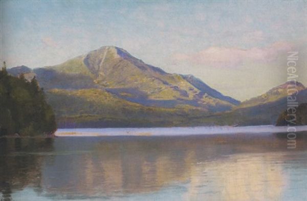 Whiteface Mountain, Summer Oil Painting by William Trost Richards