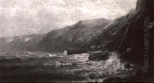 Beach At Clovely, Devonshire Oil Painting by William Trost Richards