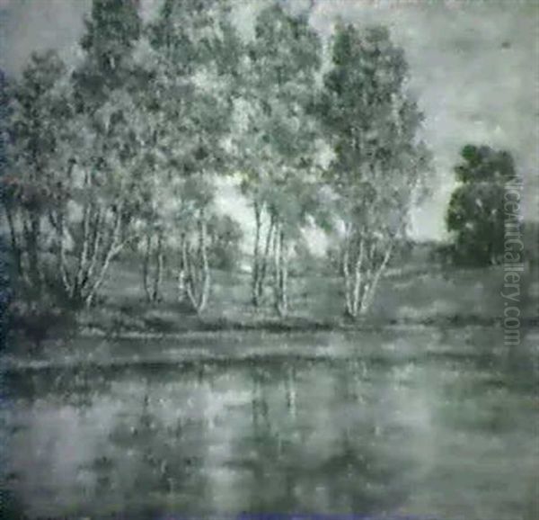 Riverbank, Ipswich, Mass Oil Painting by Francis Henry Richardson