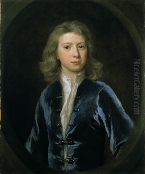 Portrait Of A Young Man (jonathan Richardson, Jnr?) Oil Painting by Jonathan Richardson