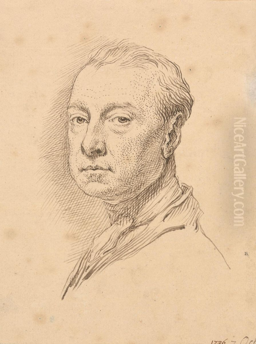 Self Portrait Oil Painting by Jonathan Richardson