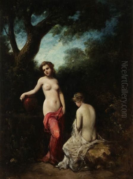 The Bather Oil Painting by Leon Richet
