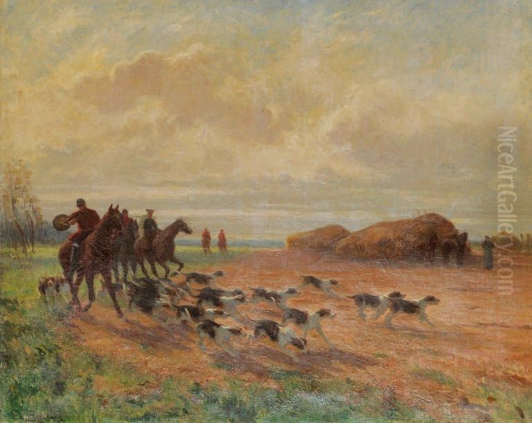 Chasse A Courre Oil Painting by Edmund Borchard