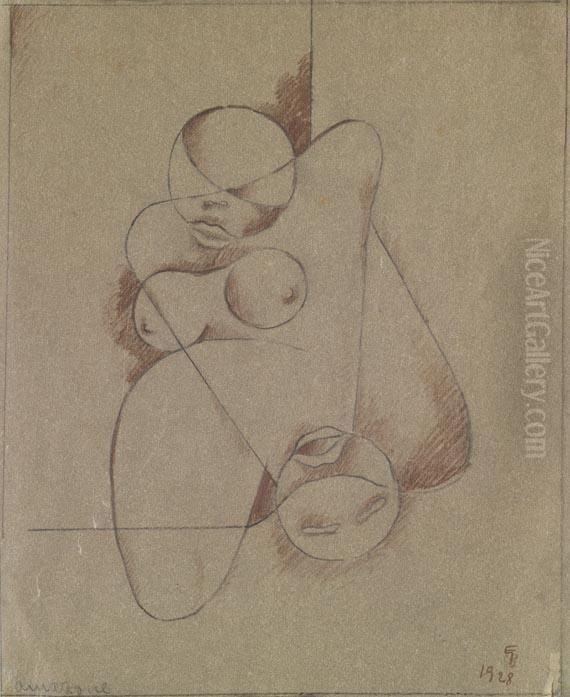 Amazone Oil Painting by Erich Borchert