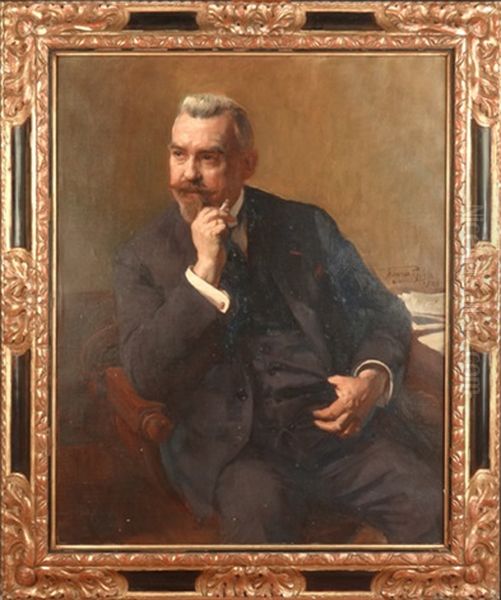 Portrait D'homme Oil Painting by Herman Richir